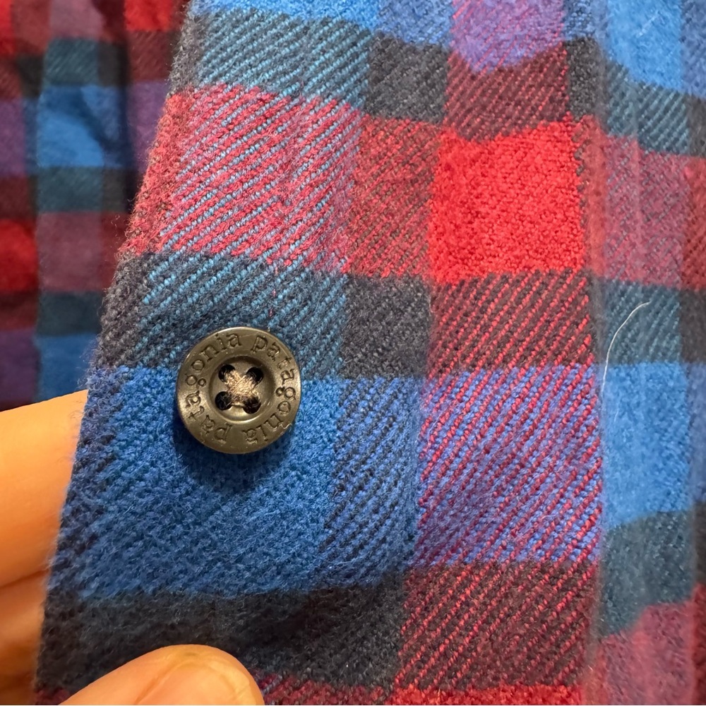 Patagonia Womens Long Sleeved Organic‎ Cotton Fjord Flannel Shirt Outdoor Hiking - Picture 10 of 12